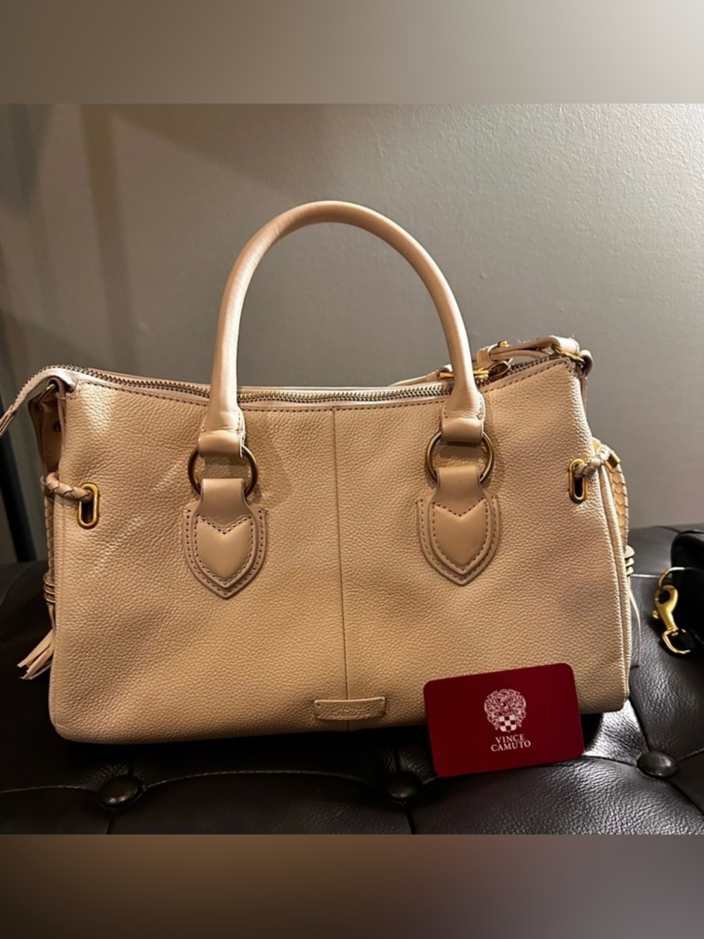 Vince Camuto LIANN Pebbled Leather Satchel
